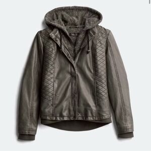 Mo-Ka Women's Gray Leather Jacket